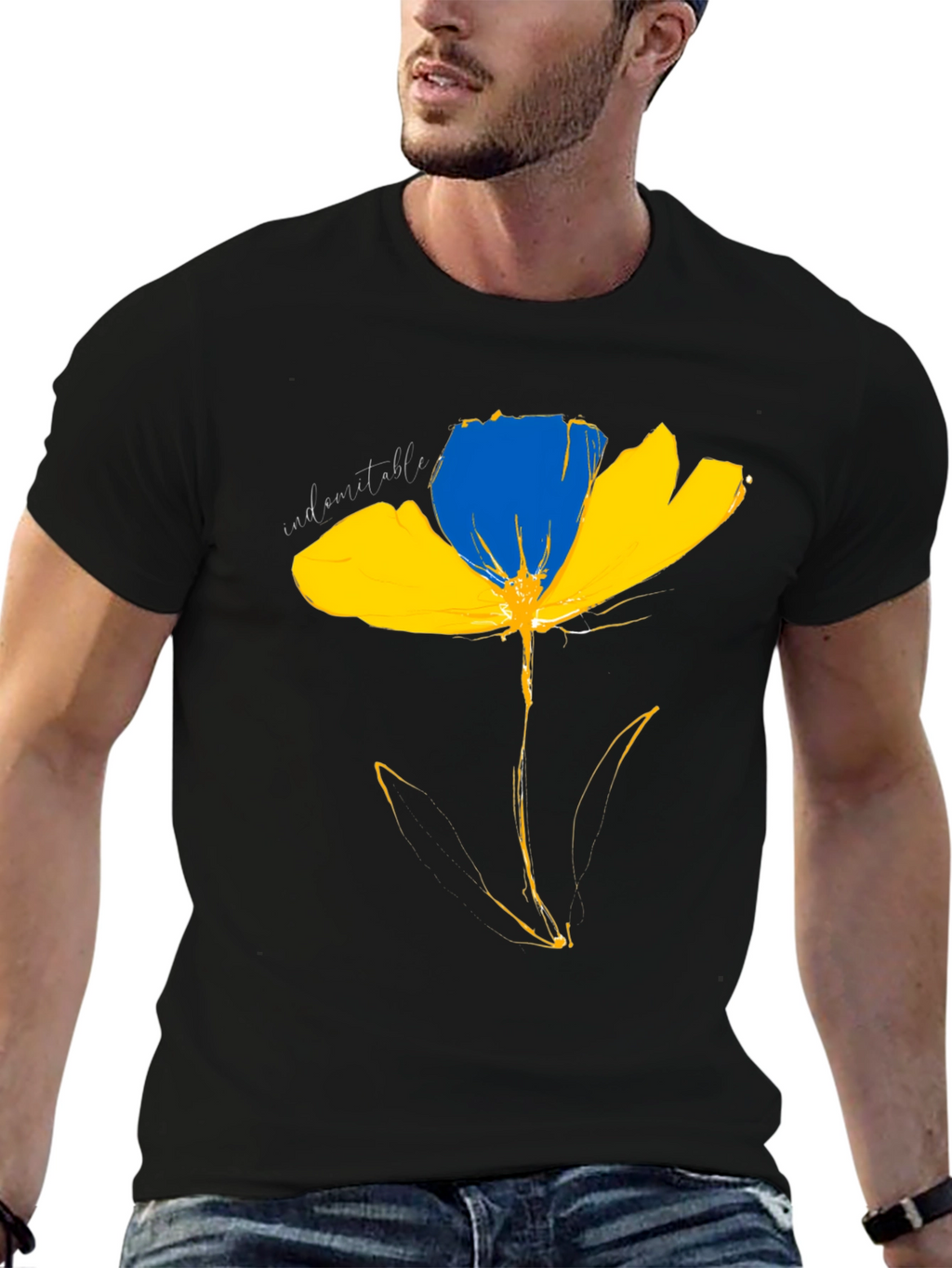 Ukraine Flower T-Shirt - Indomitable Spirit
