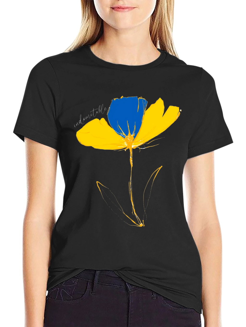 Ukraine Flower T-Shirt - Indomitable Spirit