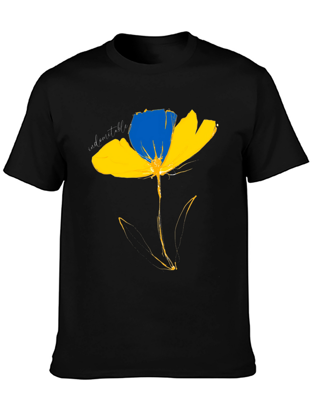 Ukraine Flower T-Shirt - Indomitable Spirit