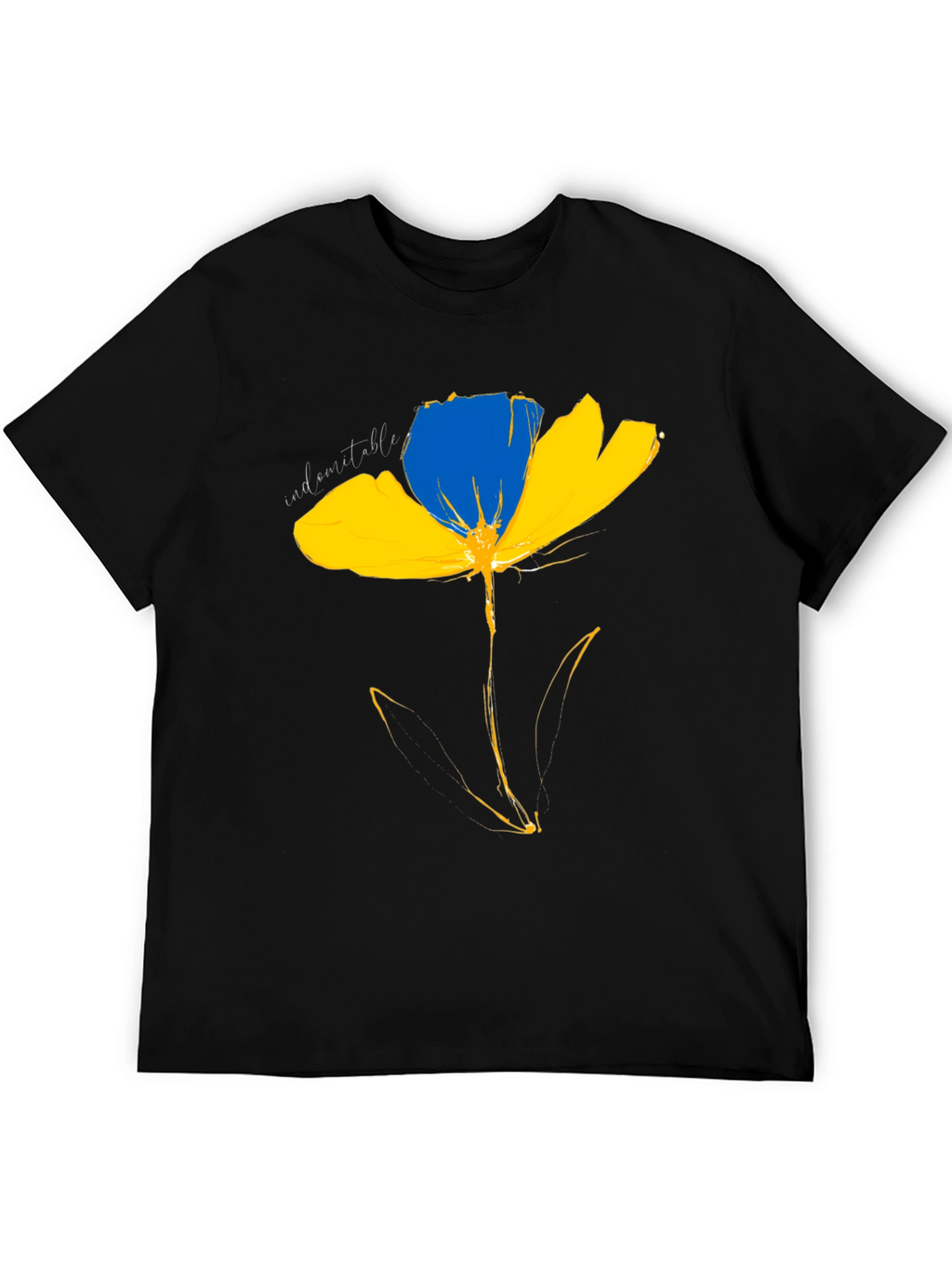 Ukraine Flower T-Shirt - Indomitable Spirit