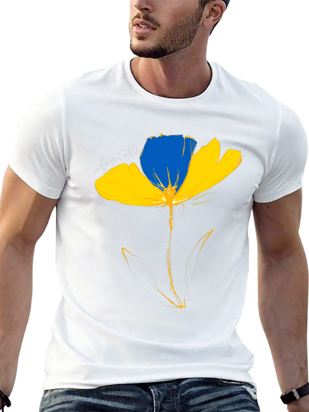 Ukraine Flower T-Shirt - Indomitable Spirit