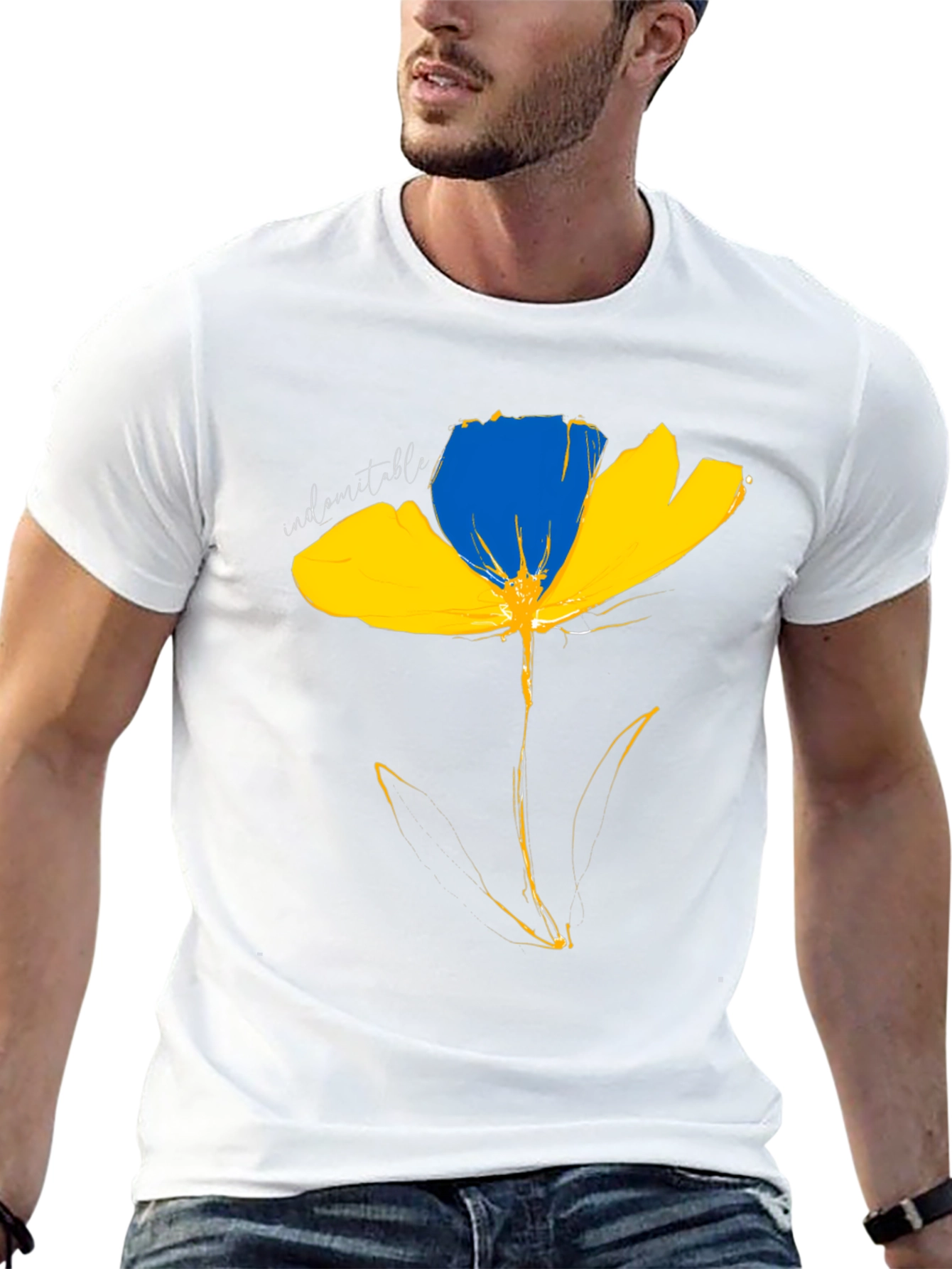 Ukraine Flower T-Shirt - Indomitable Spirit