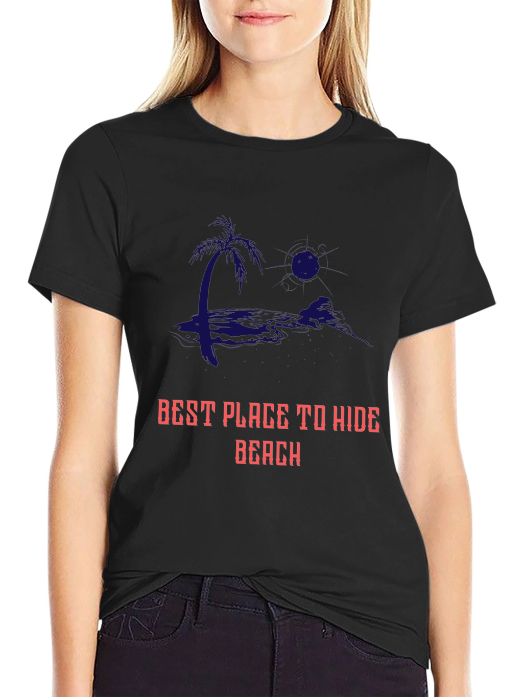 Best Place to Hide Beach Graphic T-Shirt