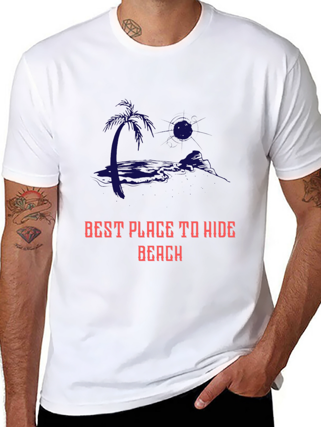 Best Place to Hide Beach Graphic T-Shirt