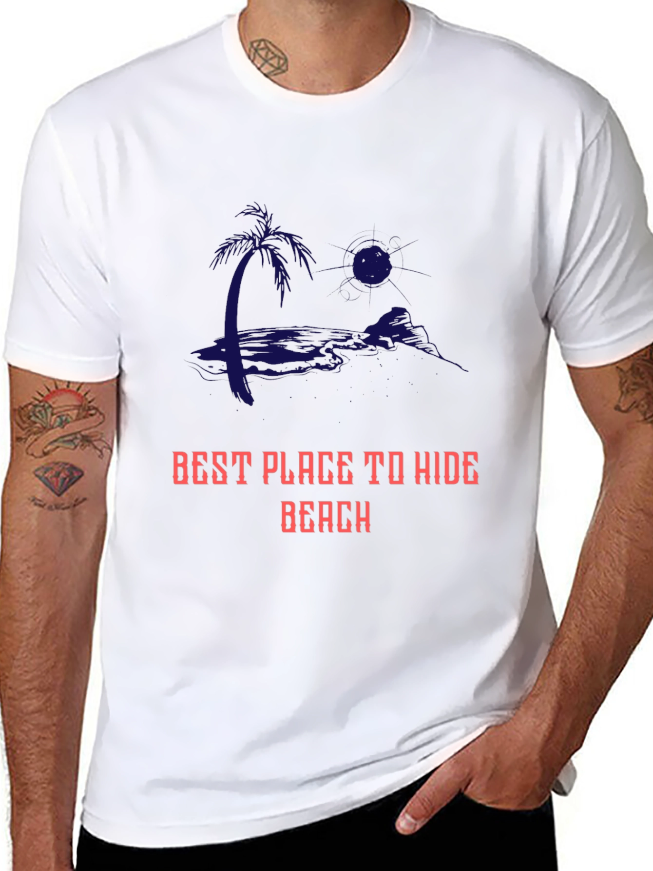 Best Place to Hide Beach Graphic T-Shirt