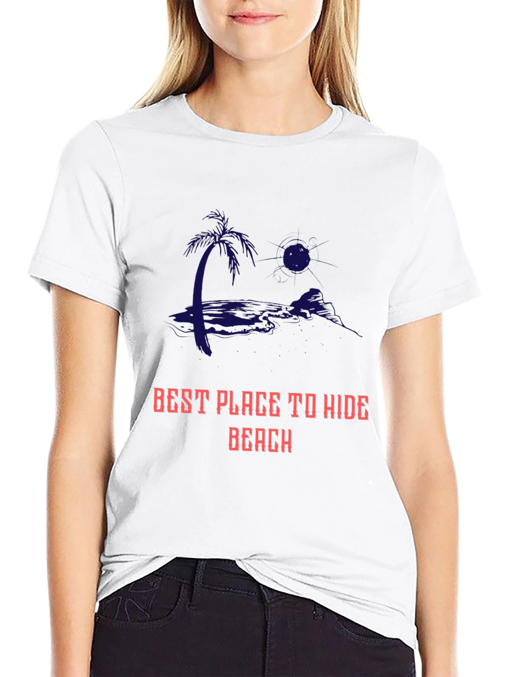 Best Place to Hide Beach Graphic T-Shirt