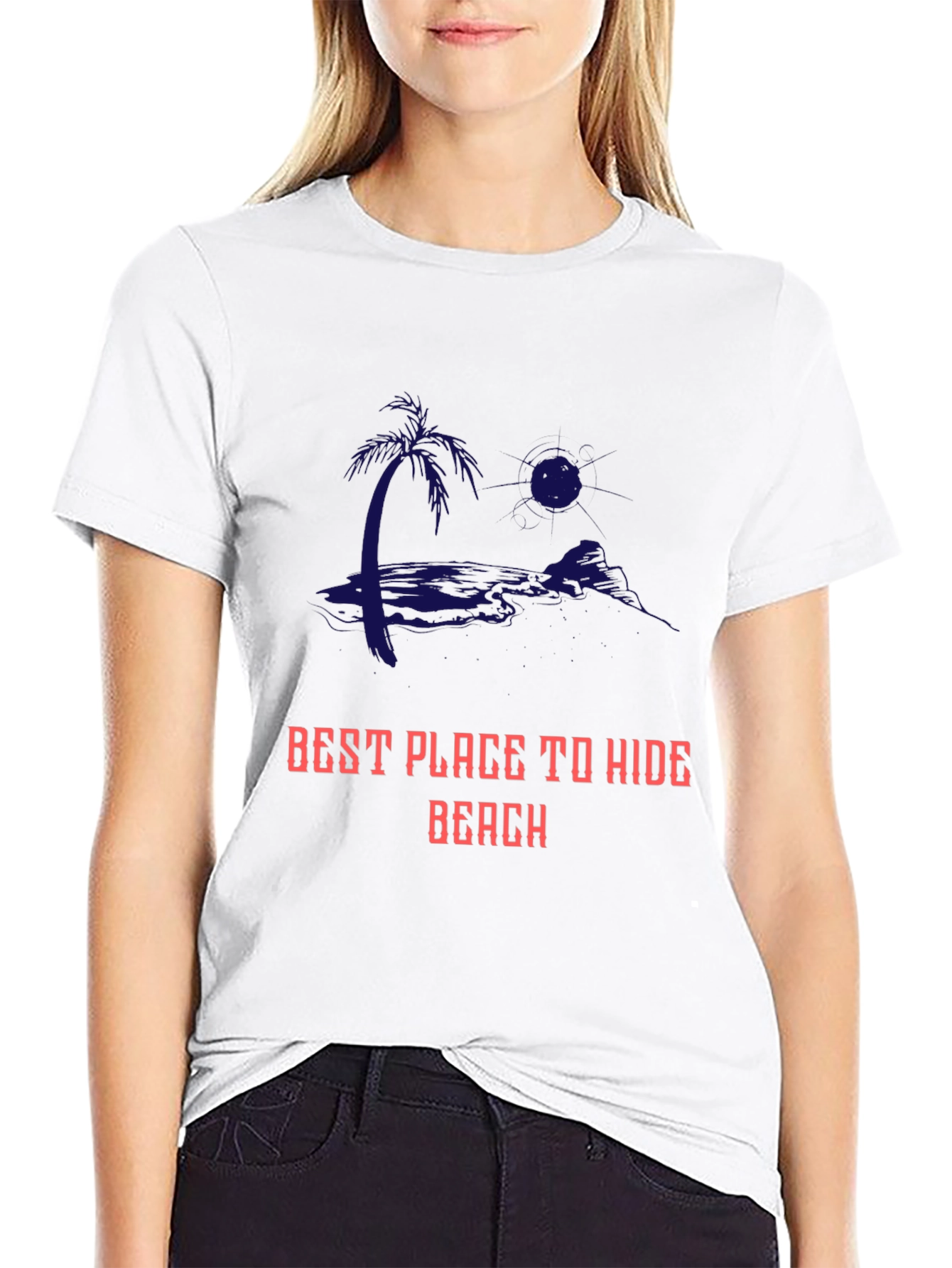 Best Place to Hide Beach Graphic T-Shirt
