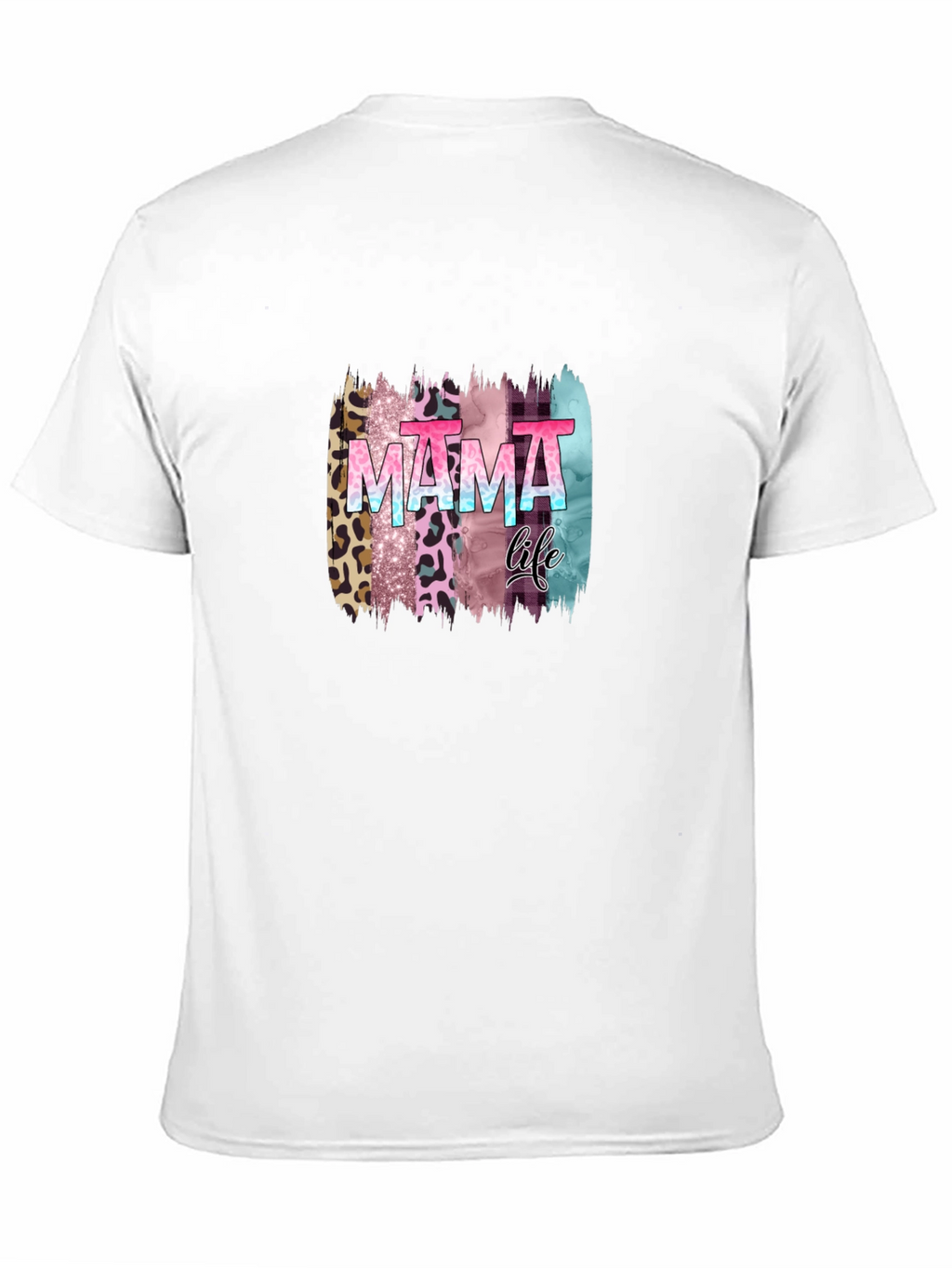 Mama Life Leopard Brush Stroke Graphic Tee