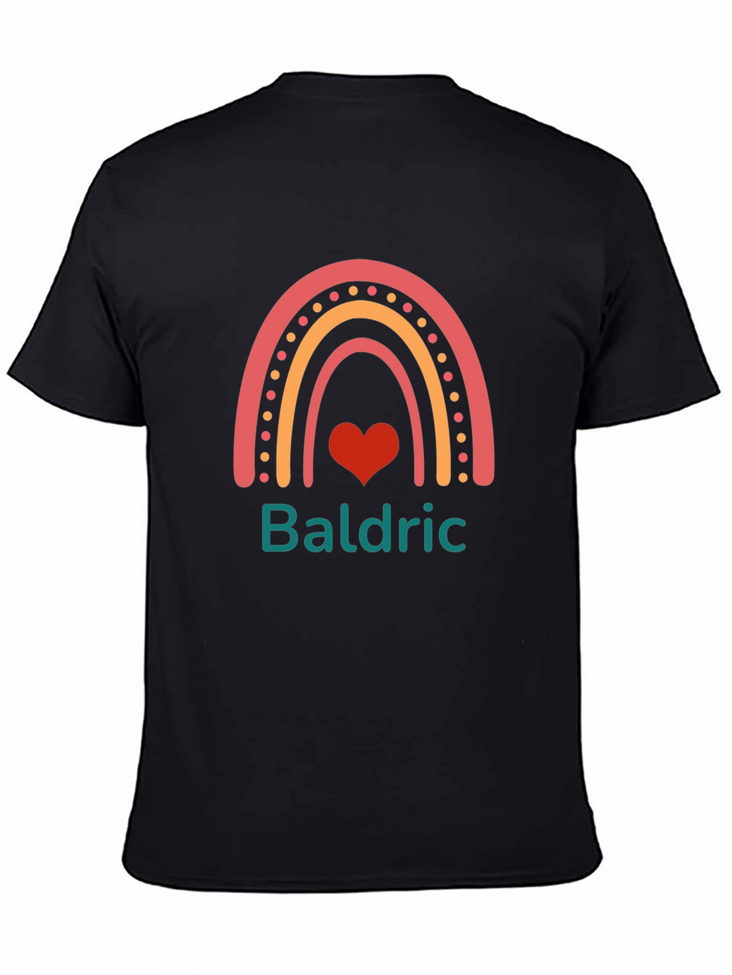 Baldric Rainbow Heart Personalized T-Shirt