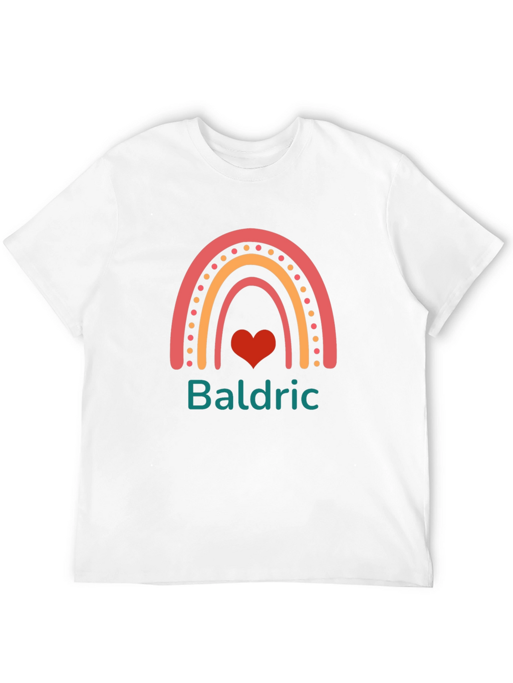 Baldric Rainbow Heart Personalized T-Shirt