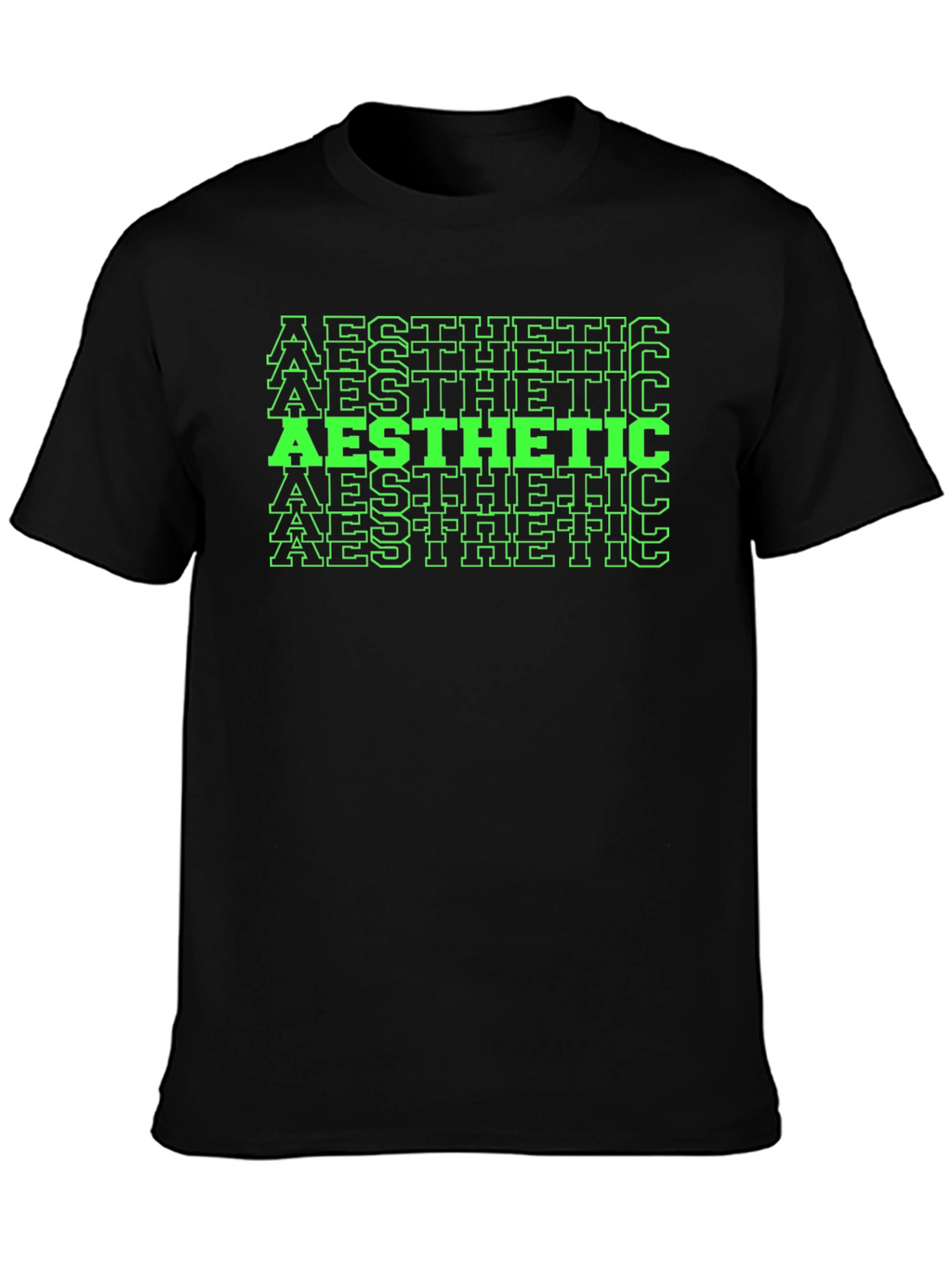 Aesthetic Graphic Print Tee - Black