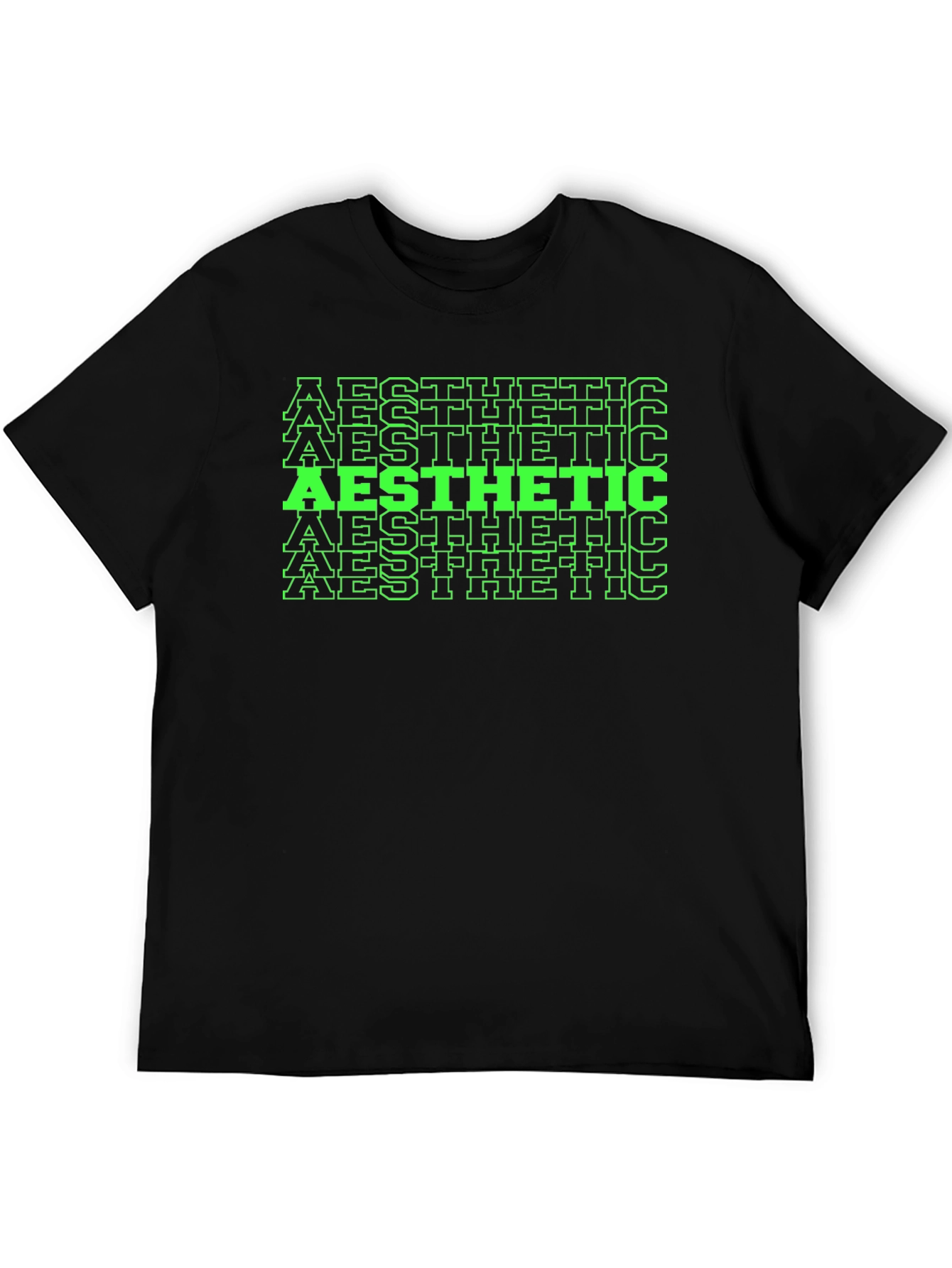 Aesthetic Graphic Print Tee - Black