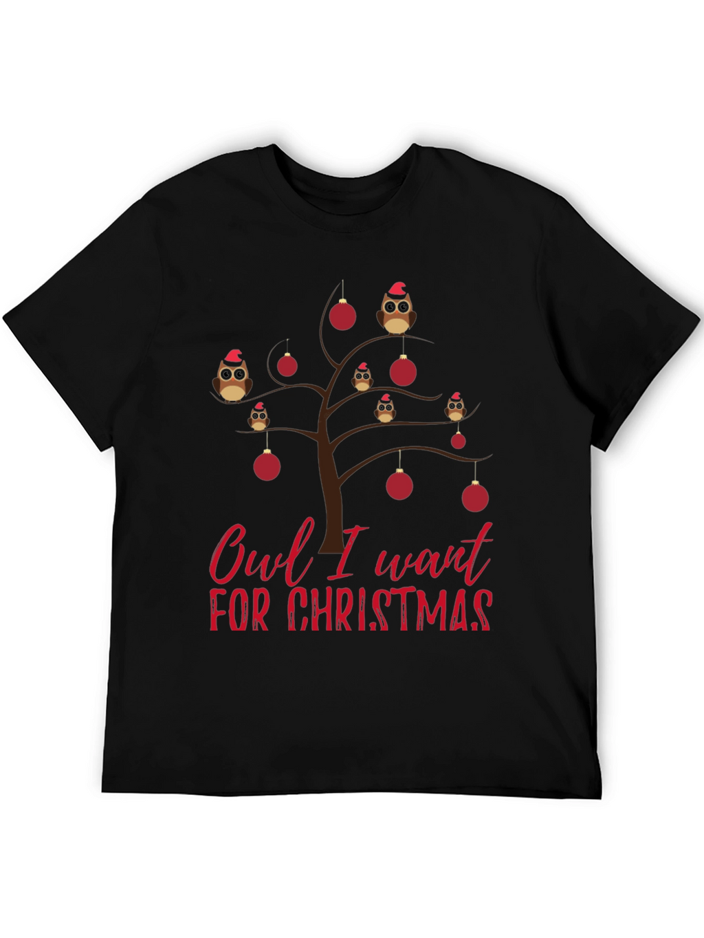 Owl I Want For Christmas Graphic Tee