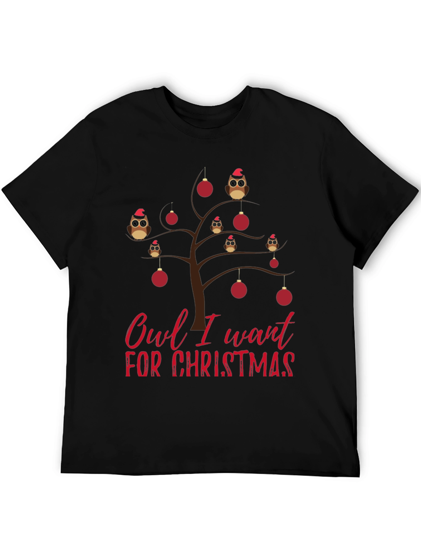Owl I Want For Christmas Graphic Tee