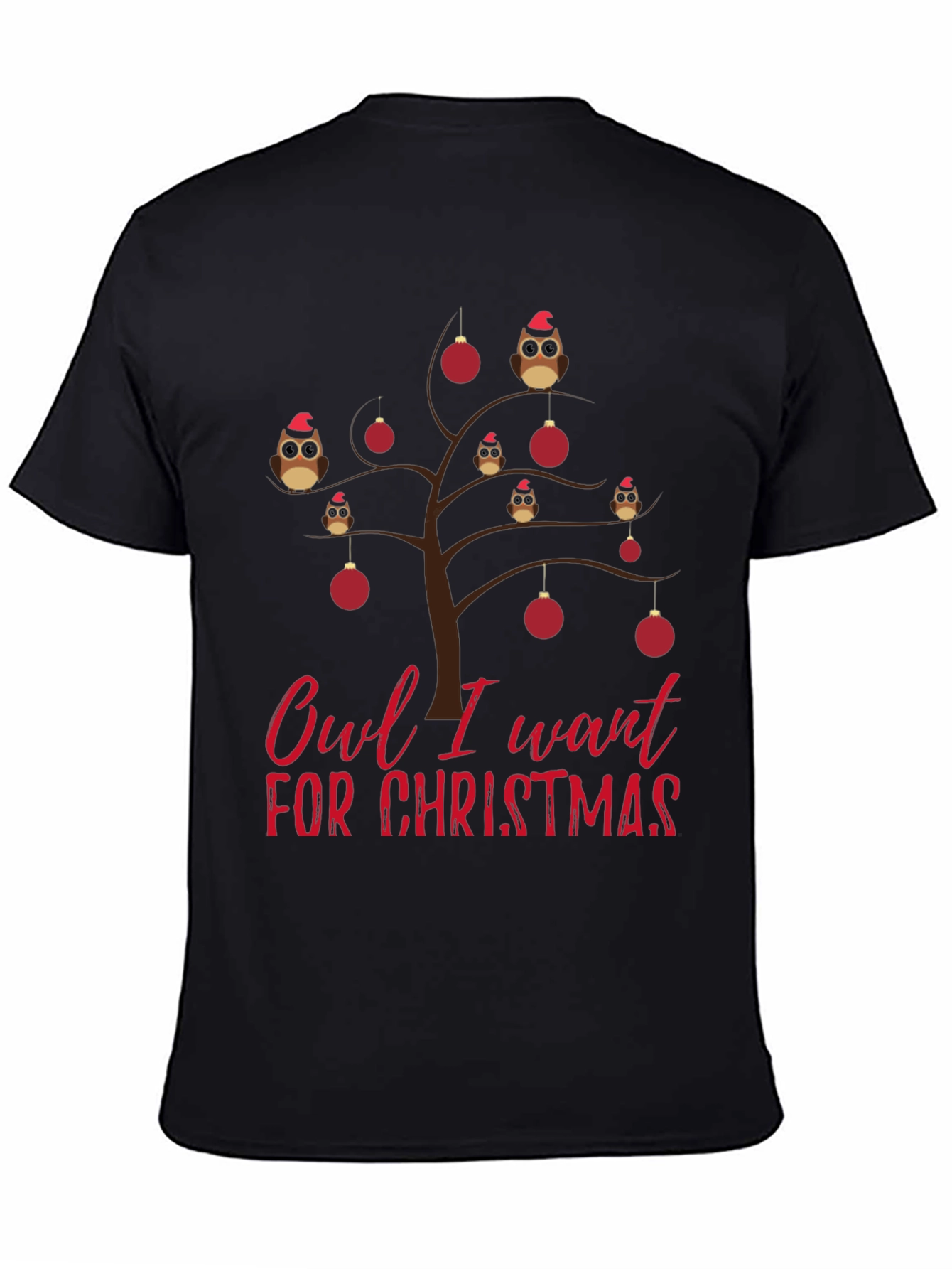 Owl I Want For Christmas Graphic Tee