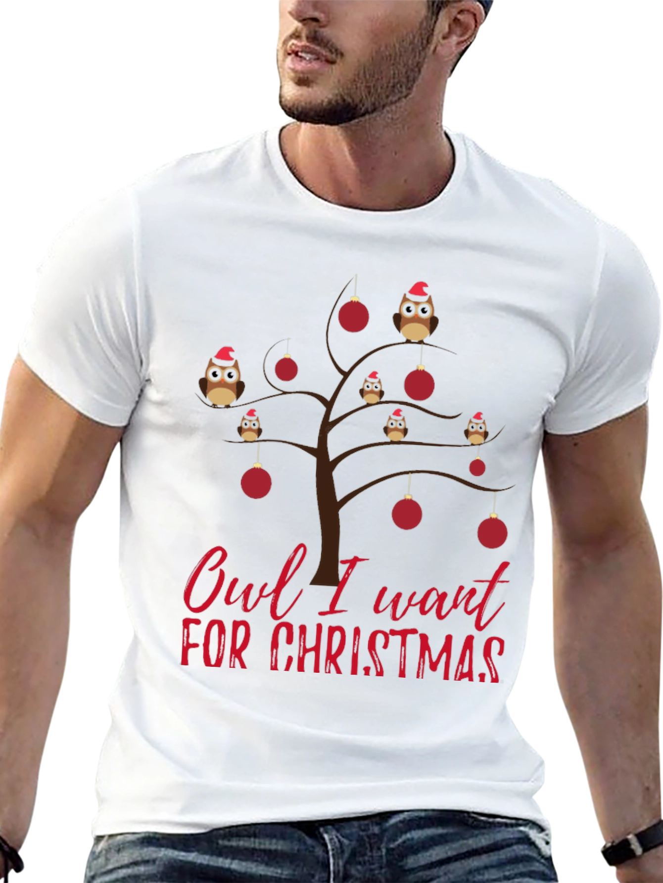 Owl I Want For Christmas Graphic Tee