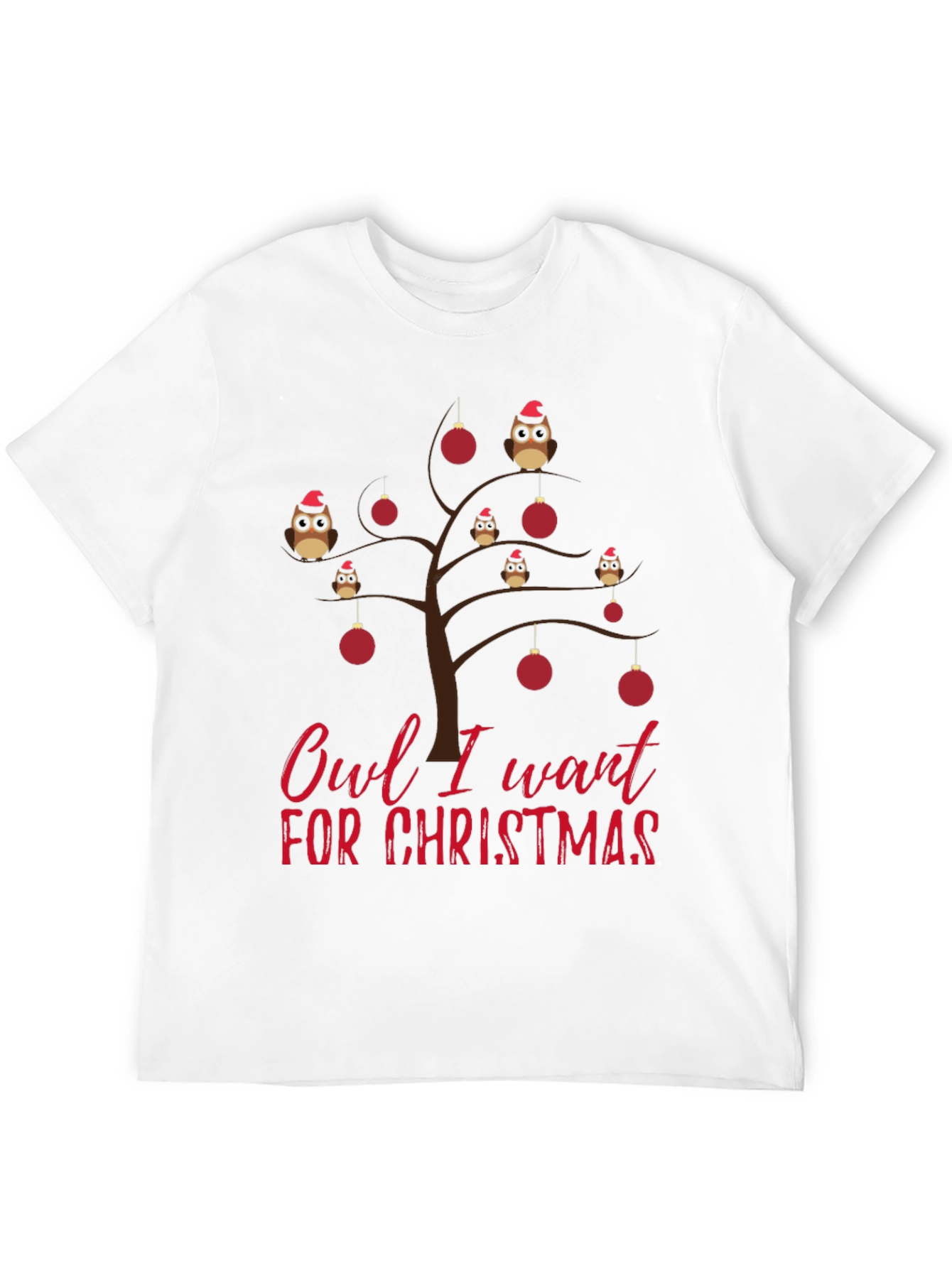 Owl I Want For Christmas Graphic Tee