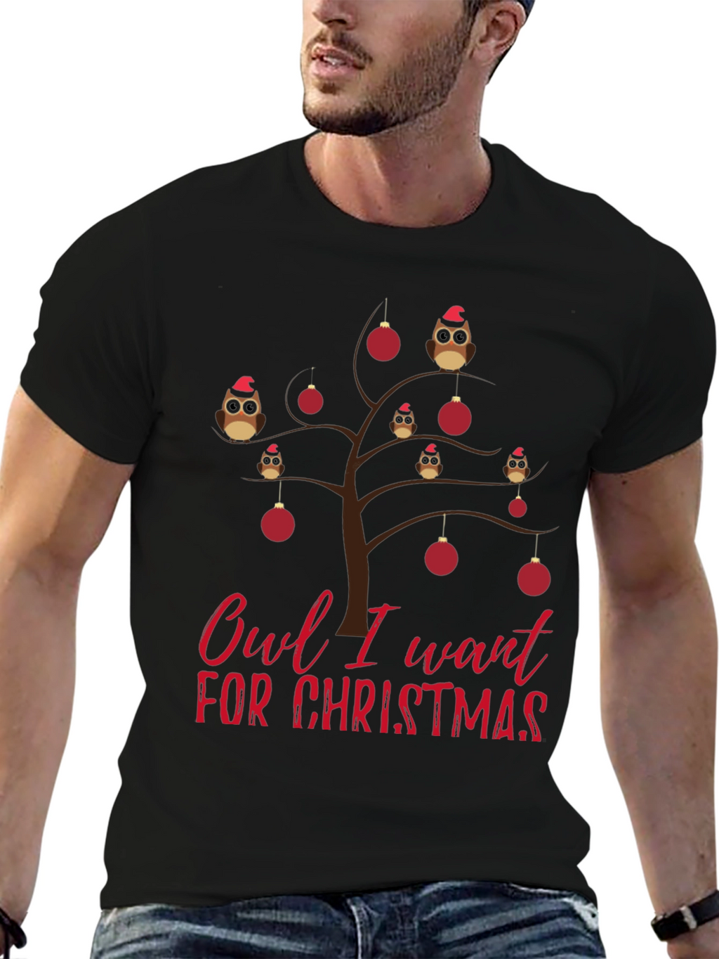 Owl I Want For Christmas Graphic Tee