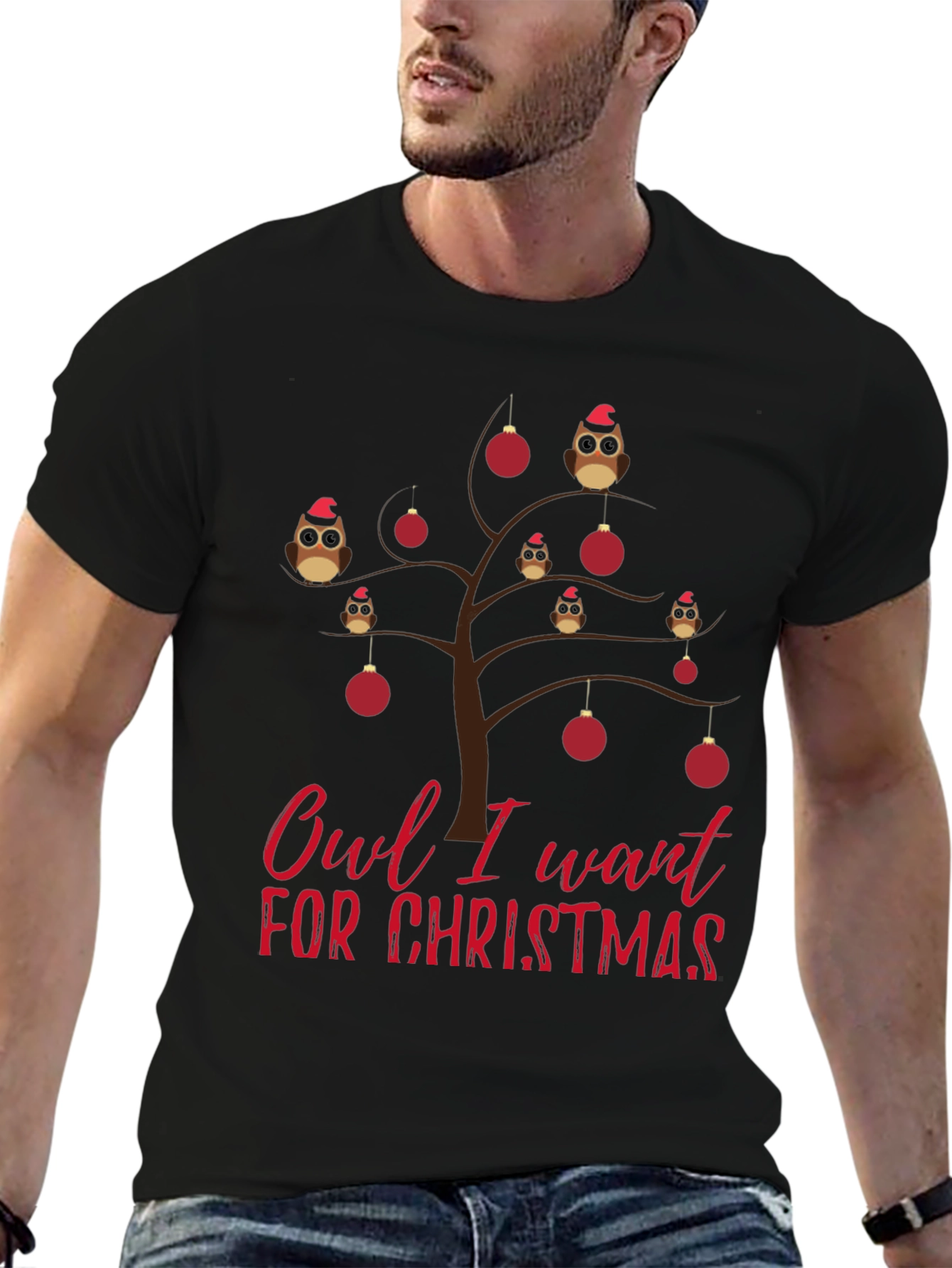 Owl I Want For Christmas Graphic Tee