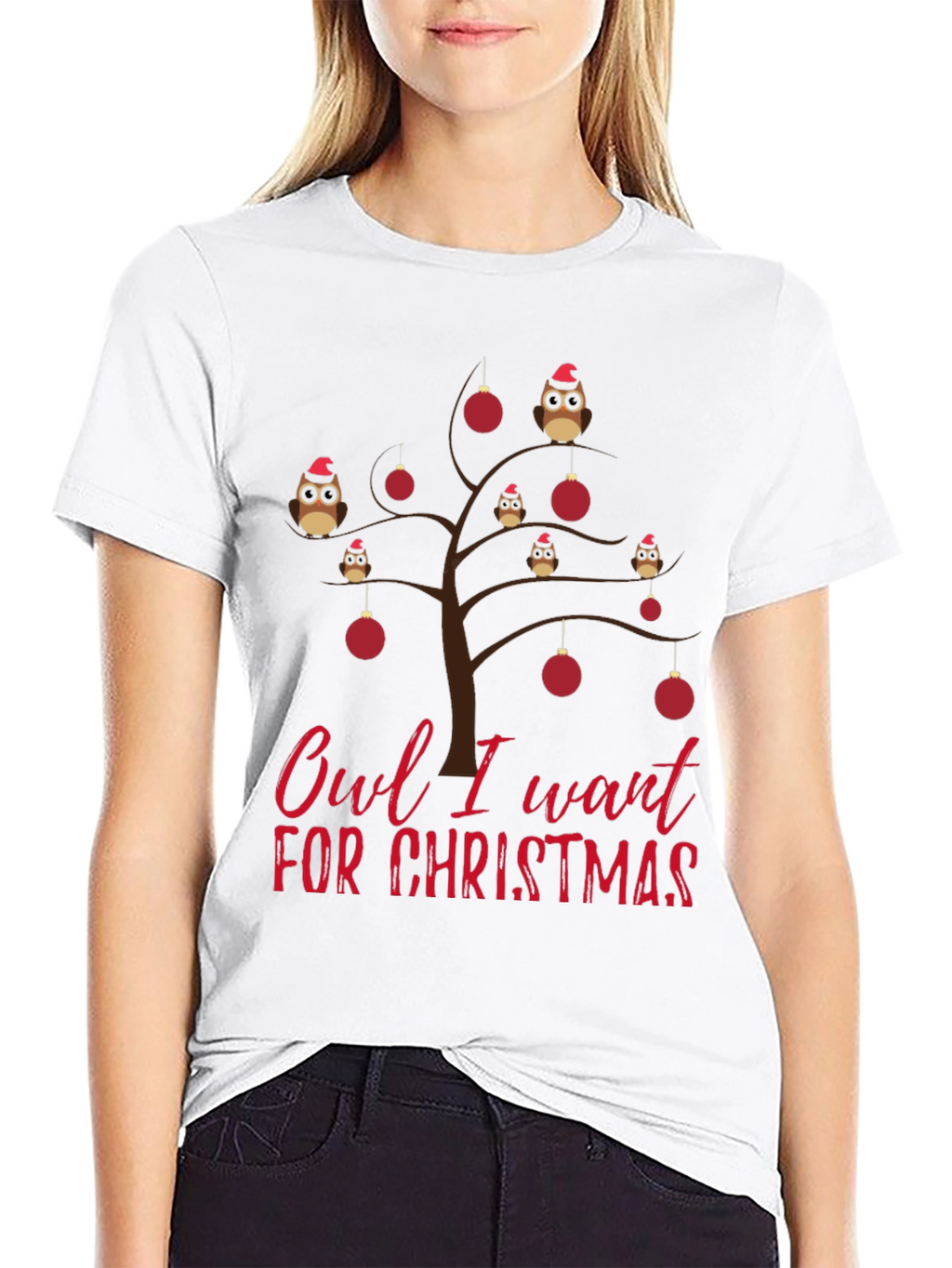 Owl I Want For Christmas Graphic Tee