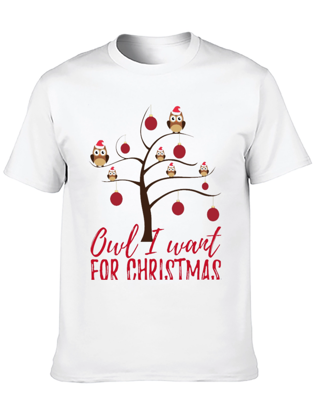 Owl I Want For Christmas Graphic Tee