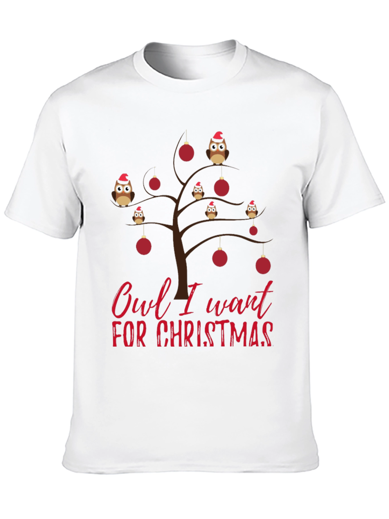 Owl I Want For Christmas Graphic Tee