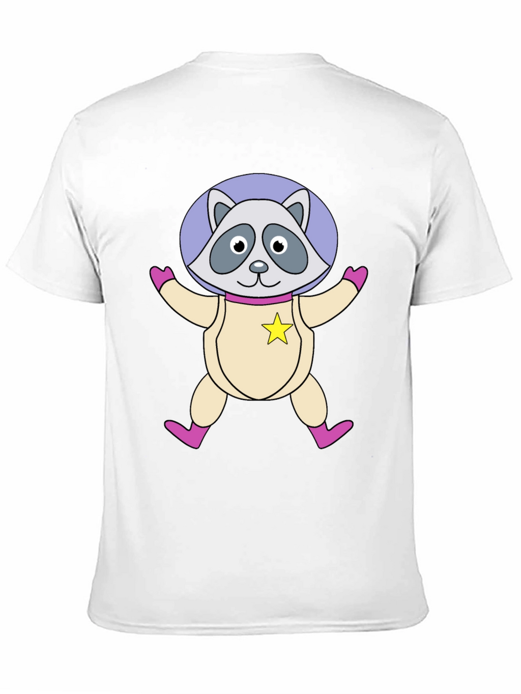 Astronaut Raccoon Black T-Shirt