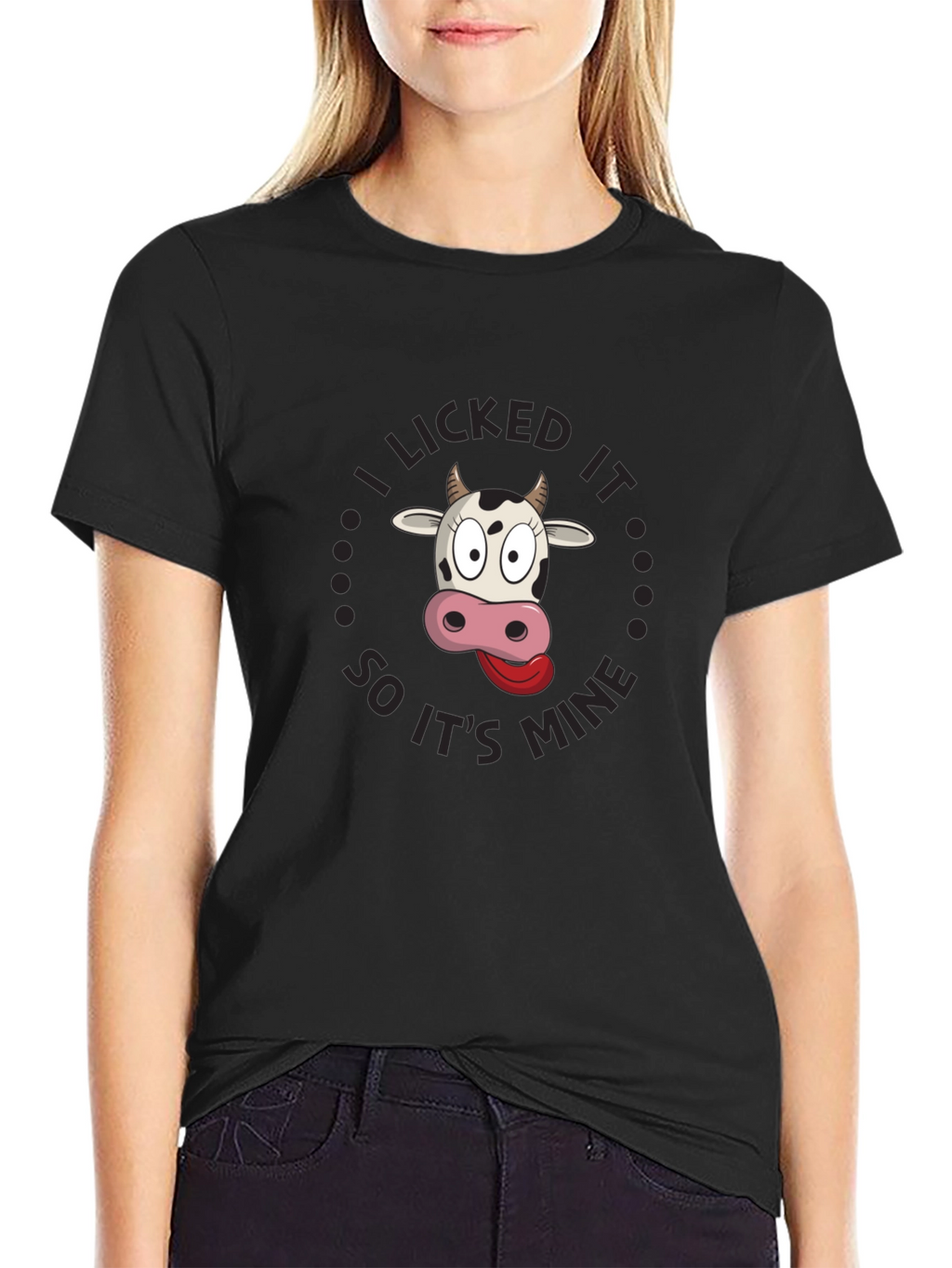I Licked It Funny Cow Graphic Tee
