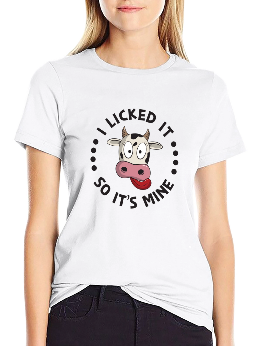 I Licked It Funny Cow Graphic Tee