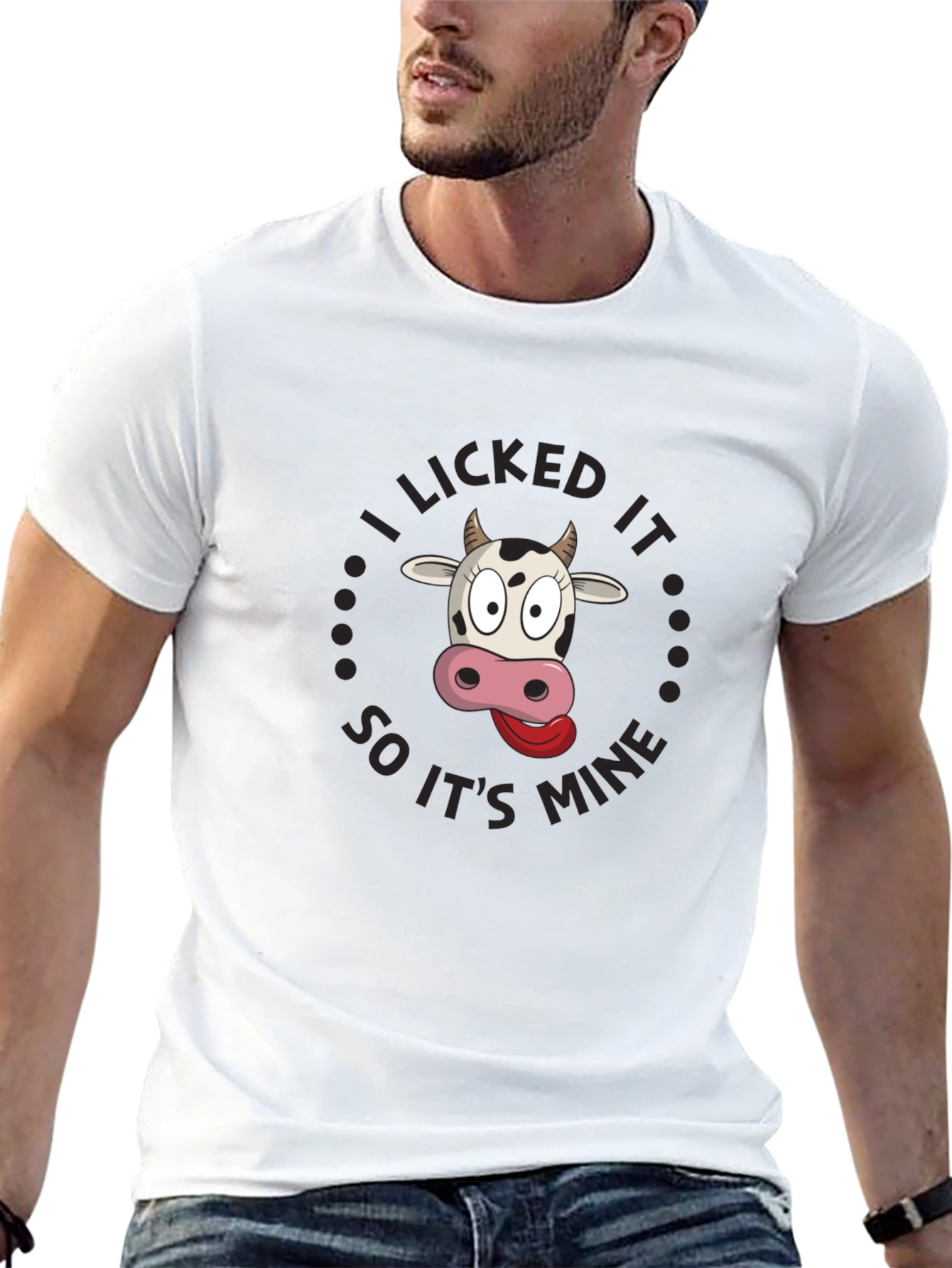 I Licked It Funny Cow Graphic Tee