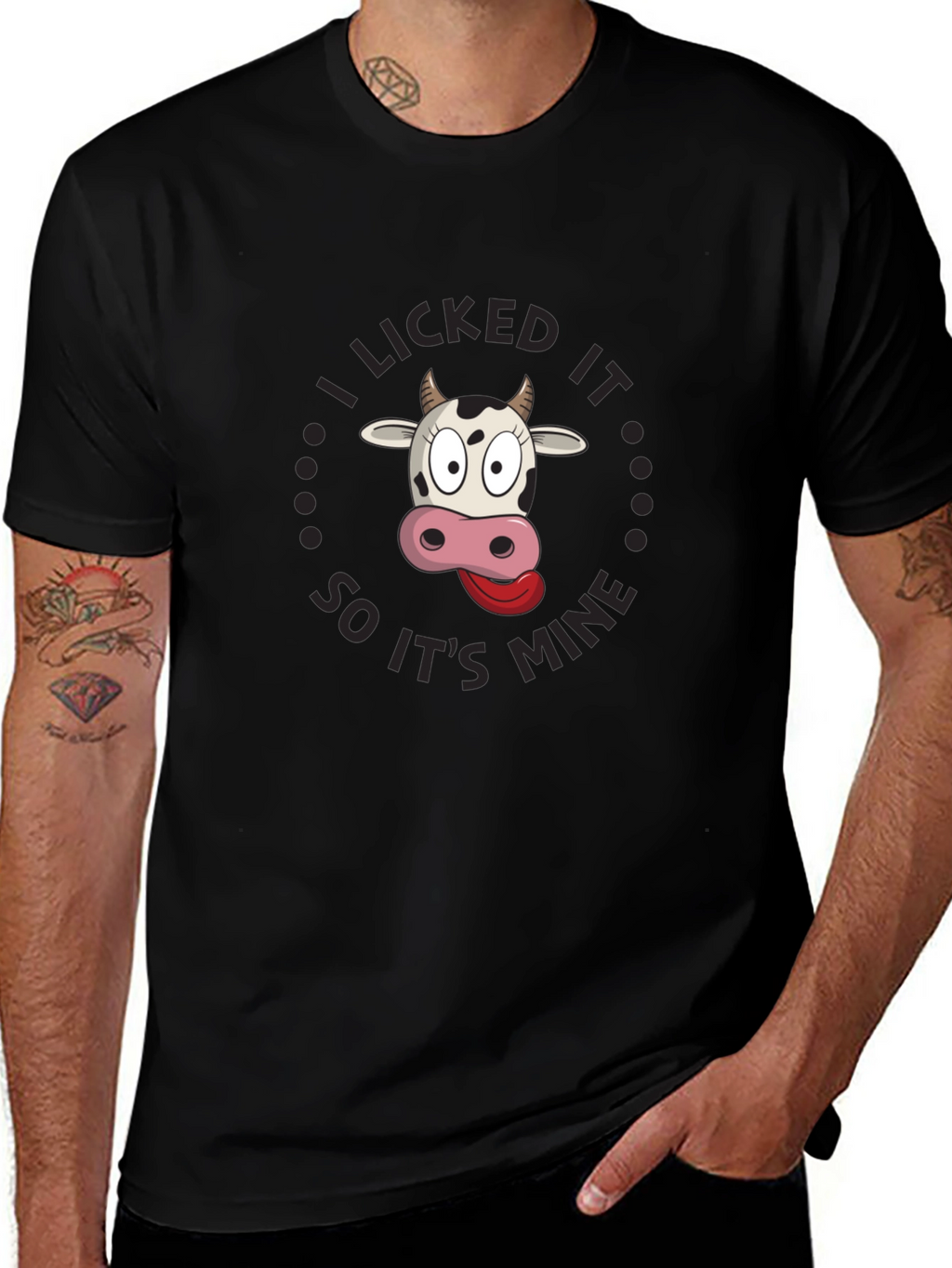 I Licked It Funny Cow Graphic Tee