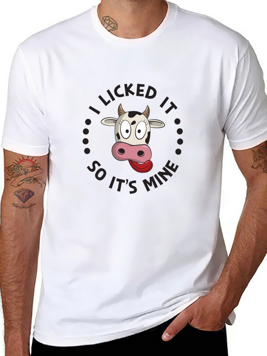 I Licked It Funny Cow Graphic Tee