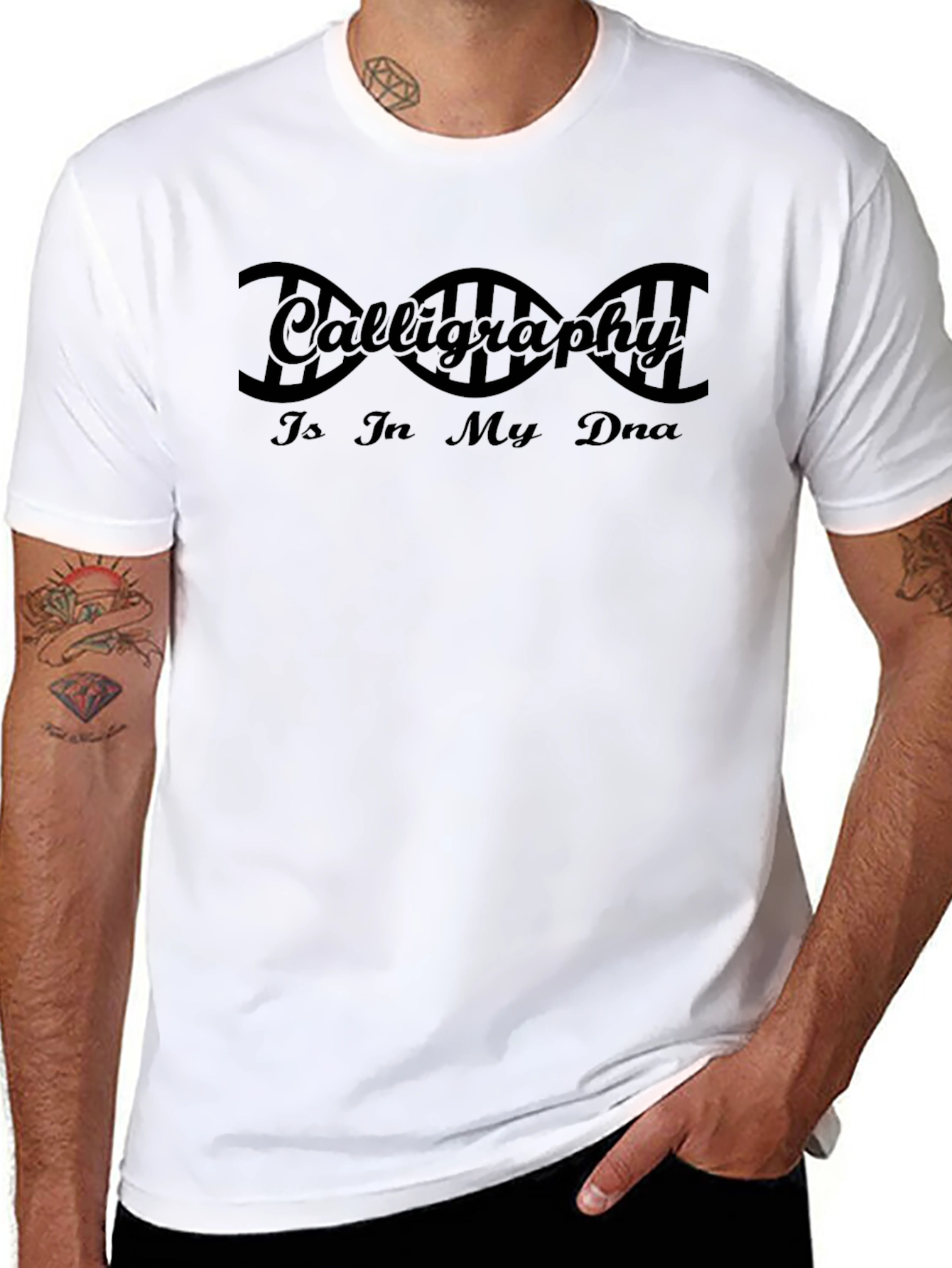 Calligraphy DNA T-Shirt - Stylish & Unique