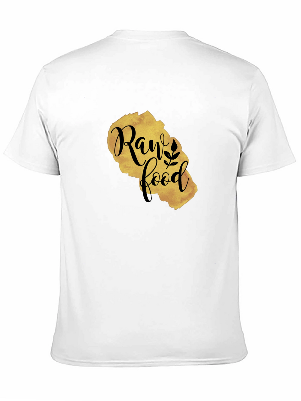 Raw Food Gold Print Black T-Shirt