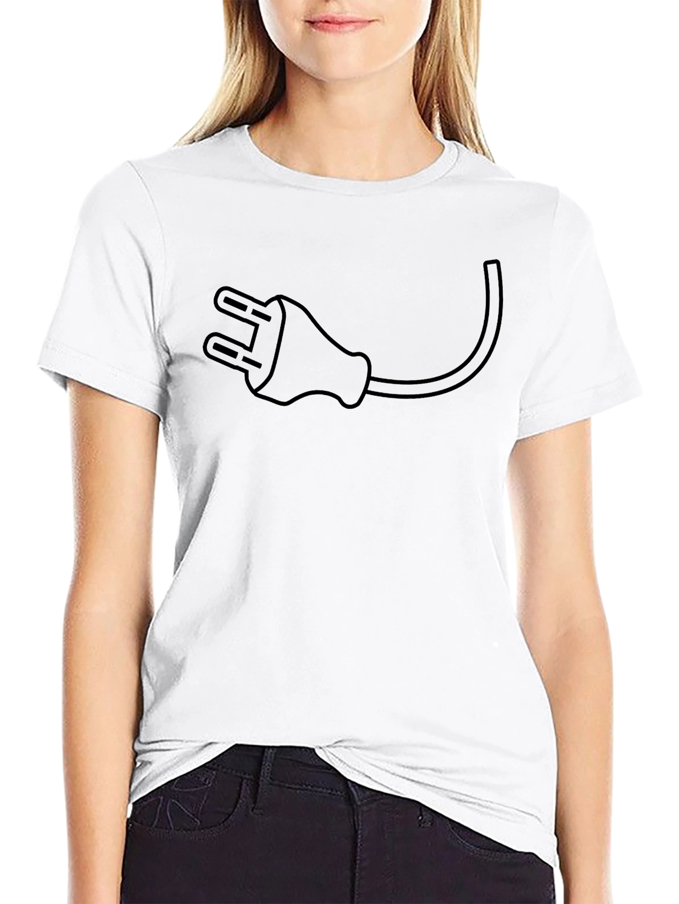 Electric Plug Graphic Tee - Black T-Shirt