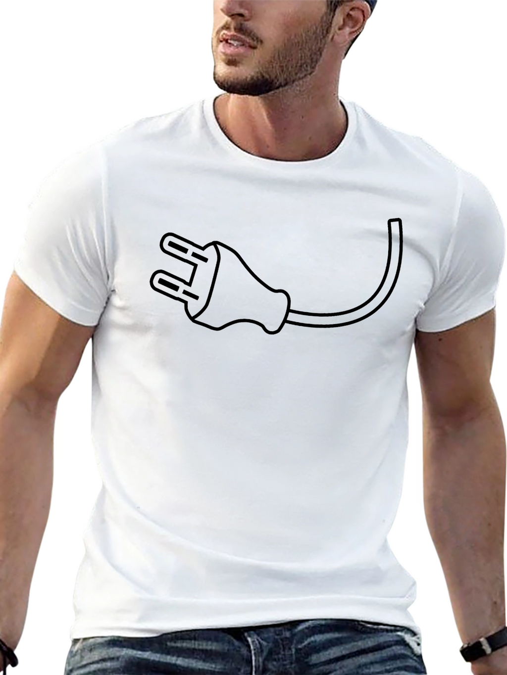 Electric Plug Graphic Tee - Black T-Shirt