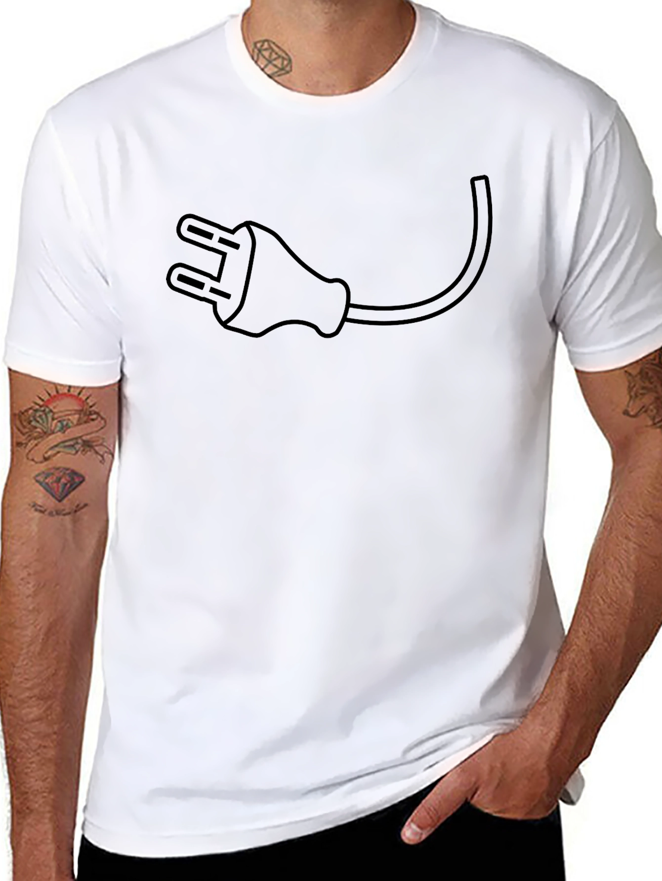 Electric Plug Graphic Tee - Black T-Shirt