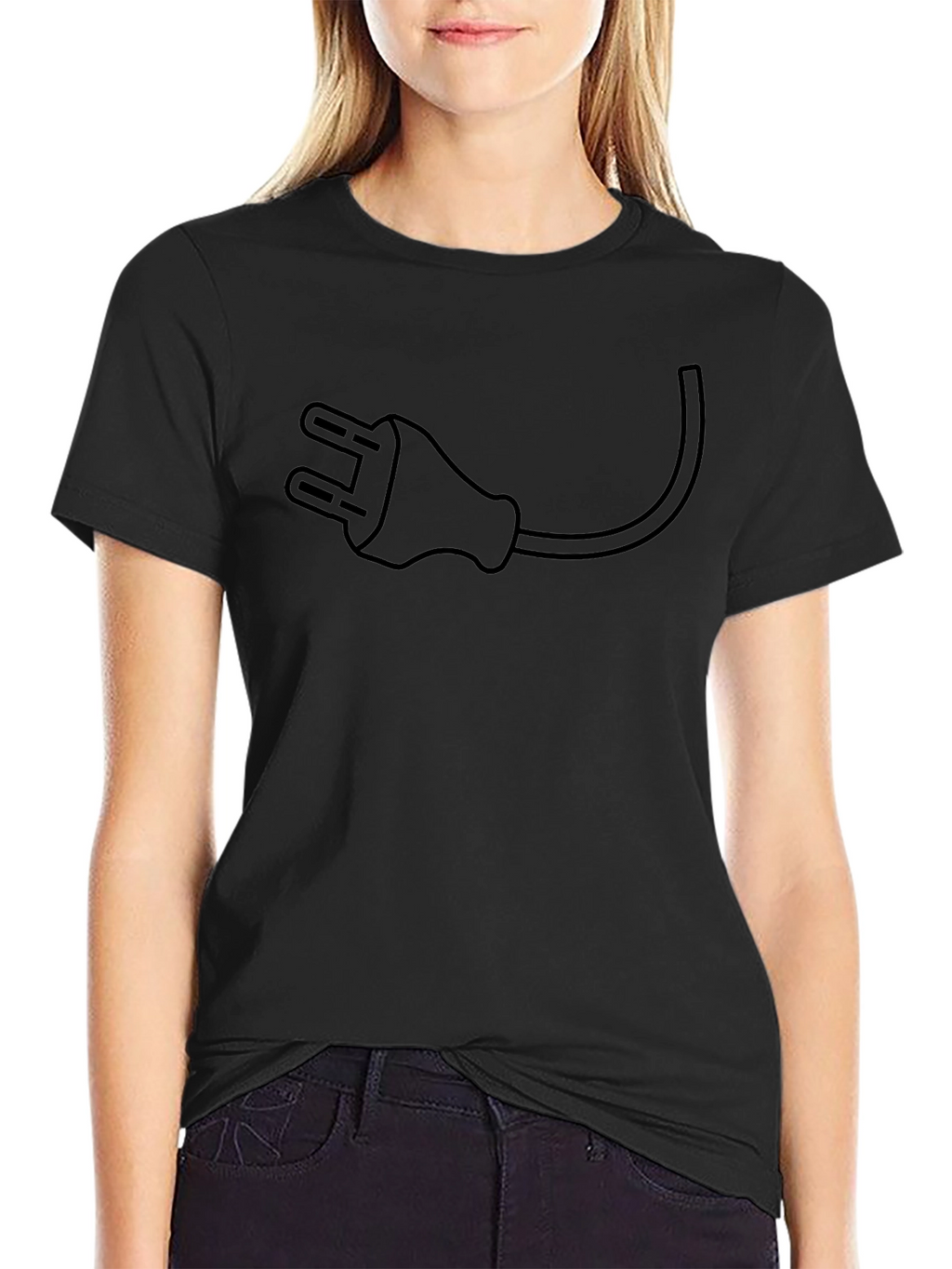Electric Plug Graphic Tee - Black T-Shirt