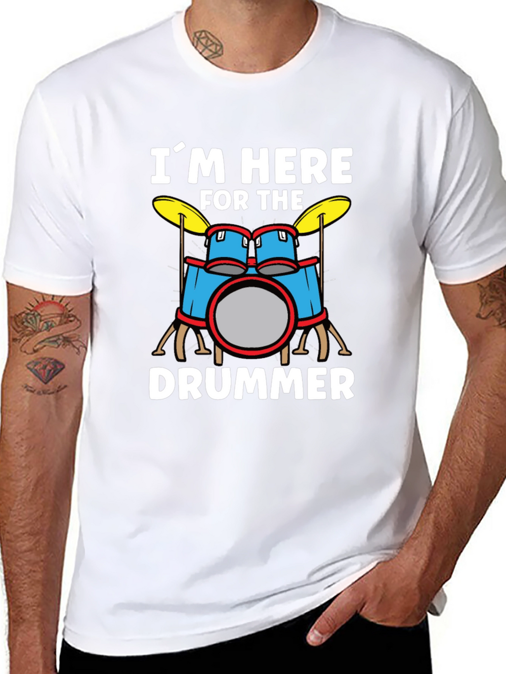 Im Here for the Drummer Graphic T-Shirt