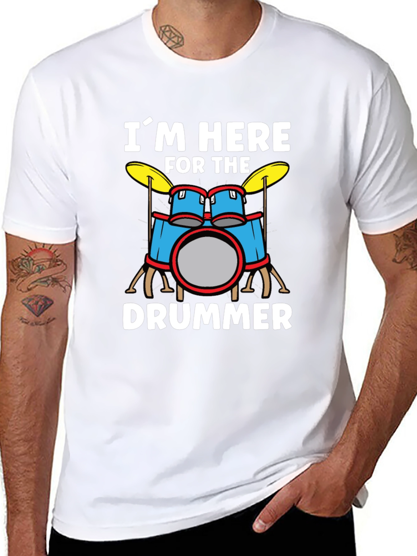Im Here for the Drummer Graphic T-Shirt
