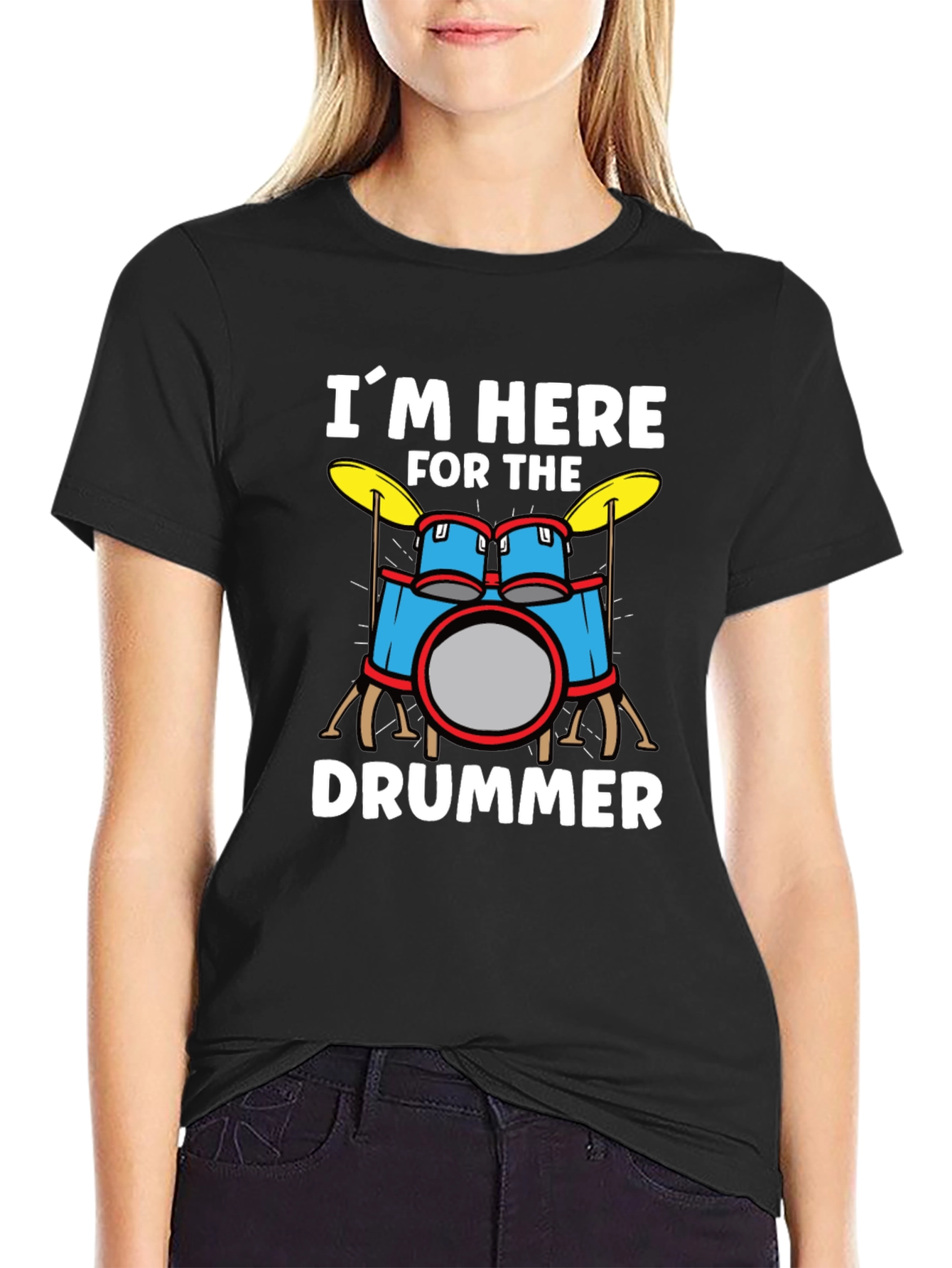 Im Here for the Drummer Graphic T-Shirt