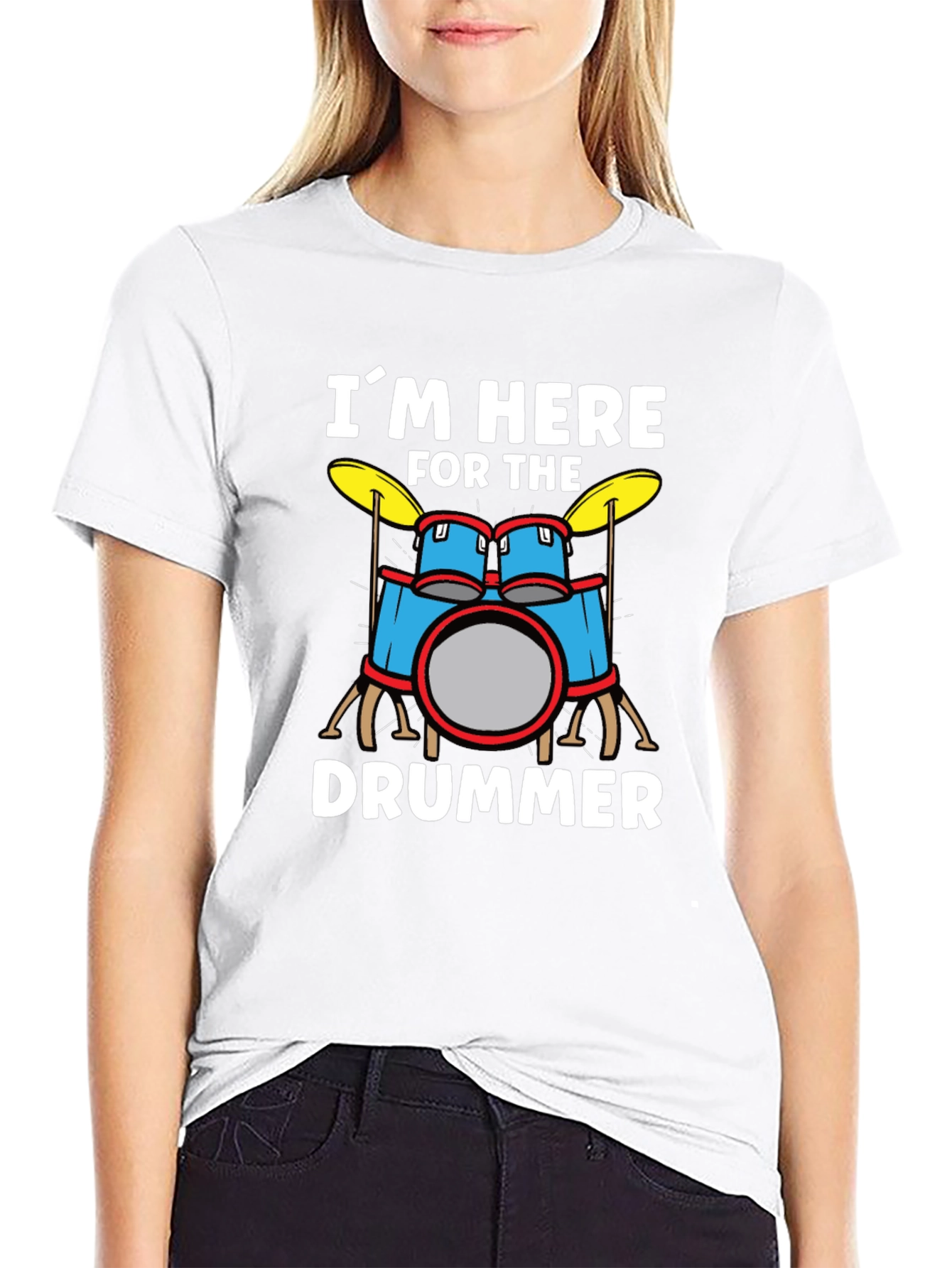 Im Here for the Drummer Graphic T-Shirt