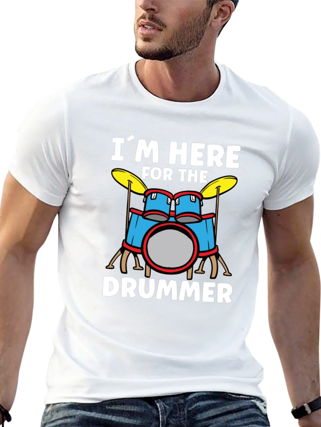 Im Here for the Drummer Graphic T-Shirt