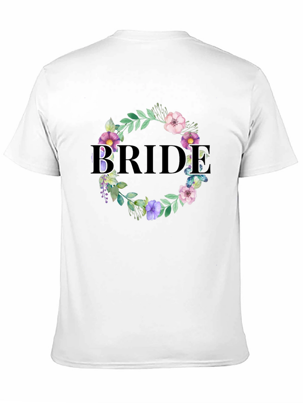 Bride Floral Wreath Graphic T-Shirt