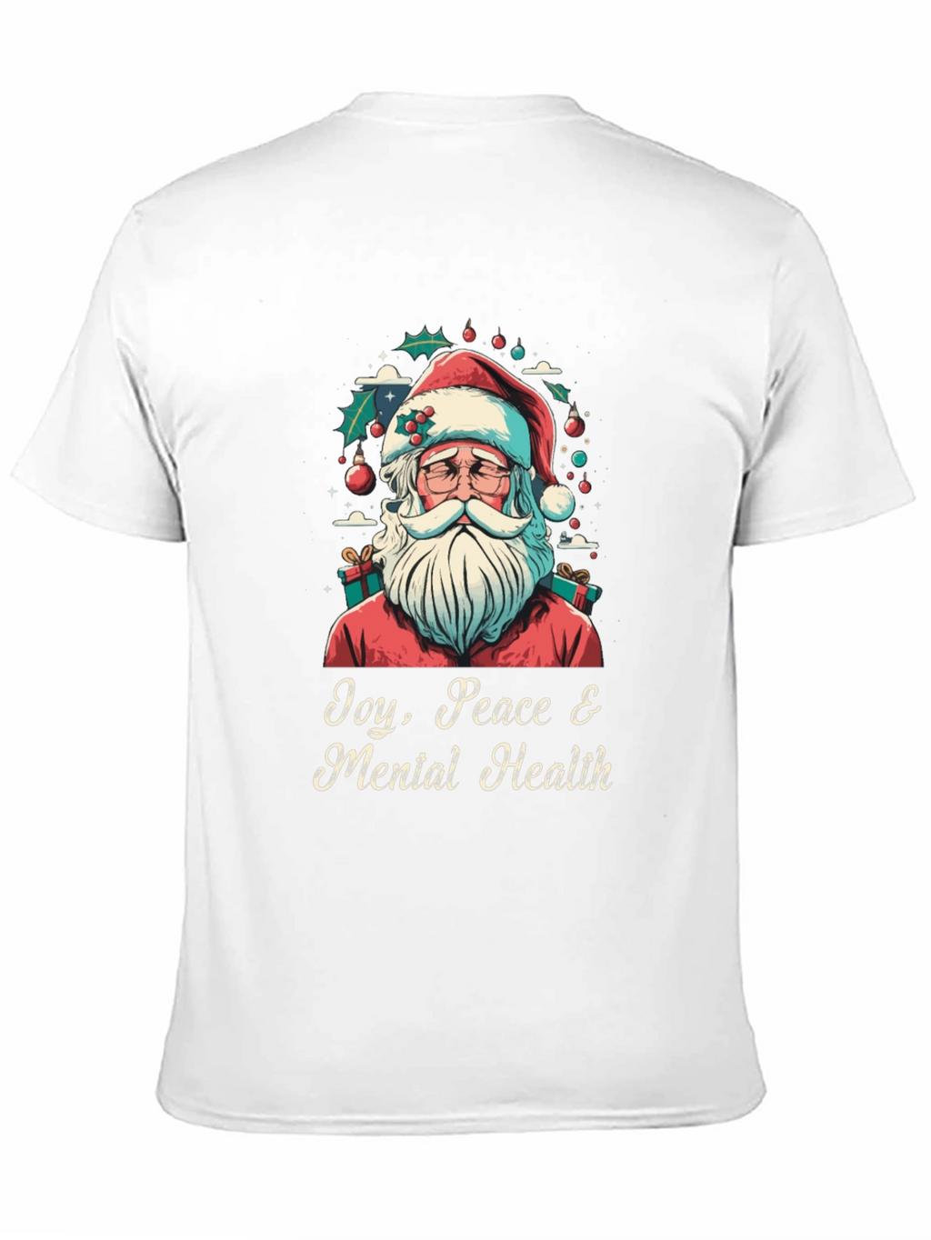 Joy Peace & Mental Health Santa Graphic Tee