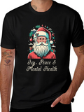 Joy Peace & Mental Health Santa Graphic Tee