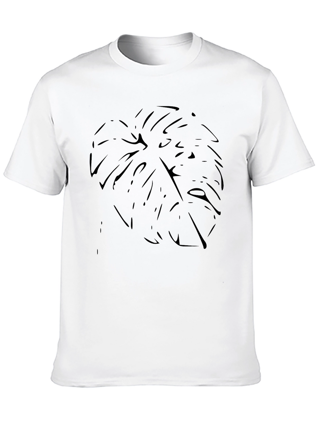 Black Monstera Leaf Graphic T-Shirt