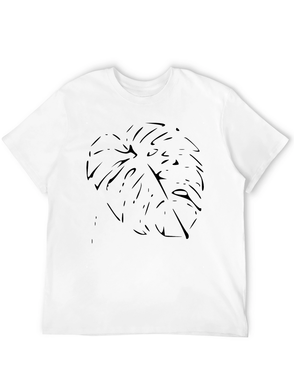 Black Monstera Leaf Graphic T-Shirt