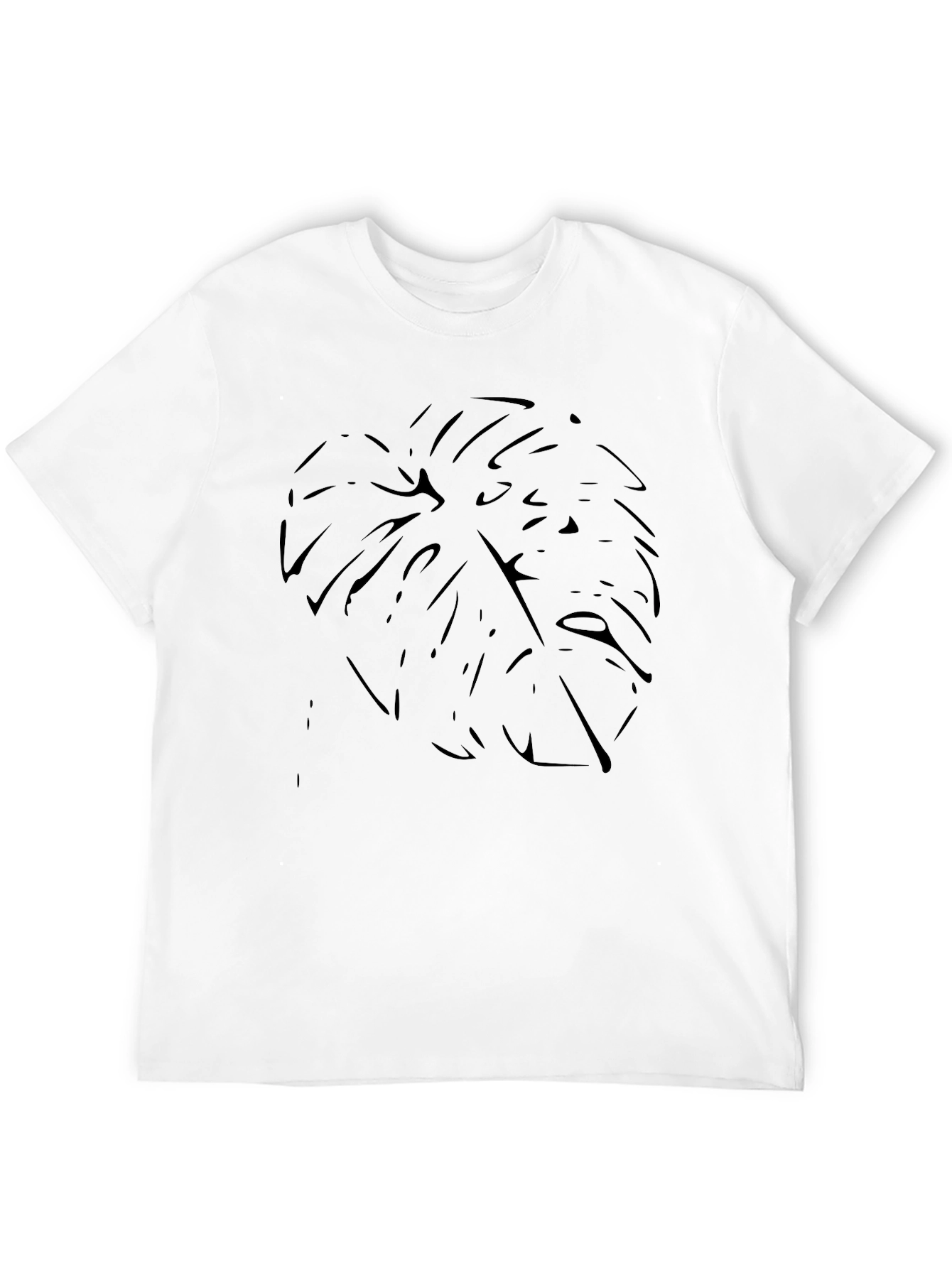 Black Monstera Leaf Graphic T-Shirt