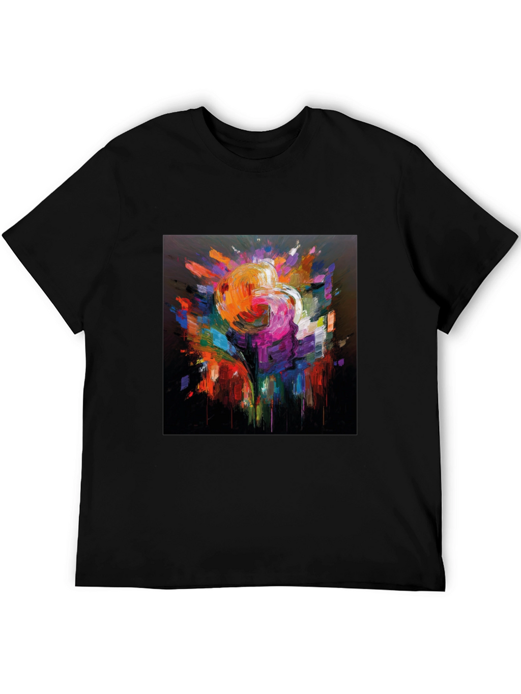 Abstract Art Graphic Black T-Shirt